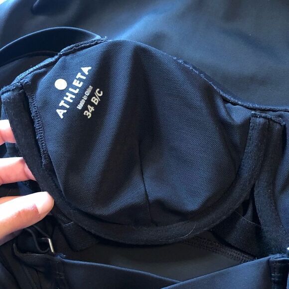 Athleta black swim dress size 34 B/C - Picture 9 of 11